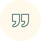 Double quotation marks symbol in circle